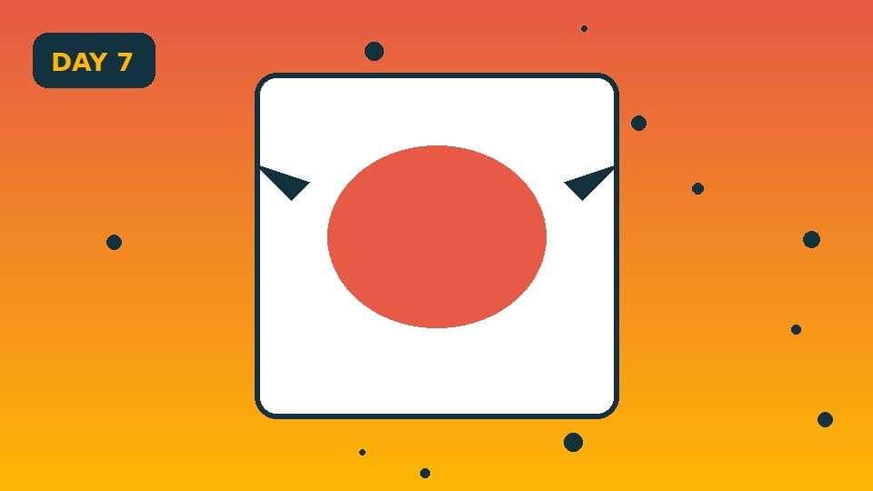 Bold poster-like wing shape in warm fiery colors