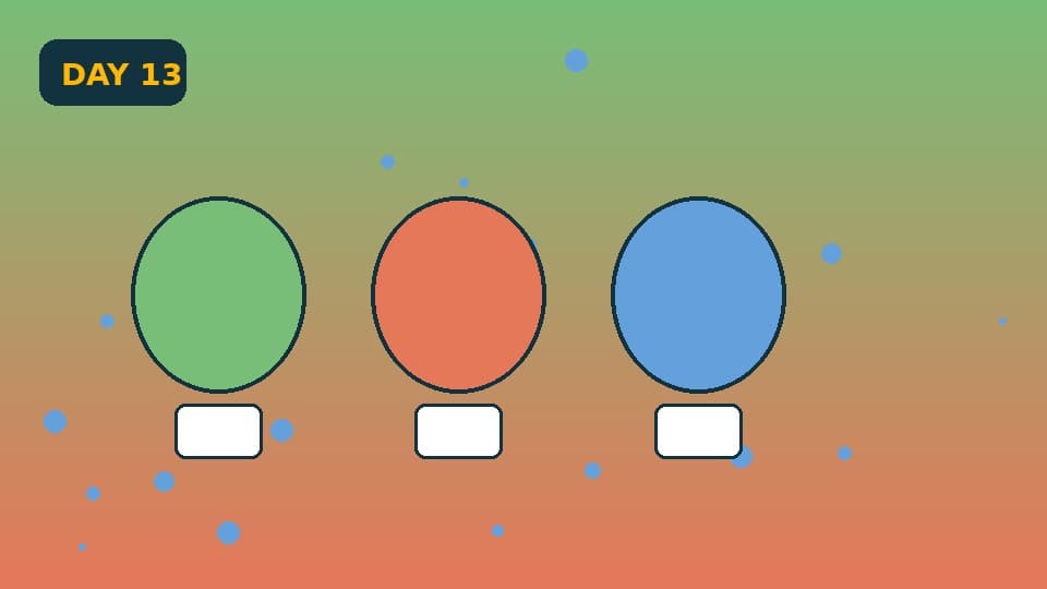 Three colorful pick circles for starter personalities