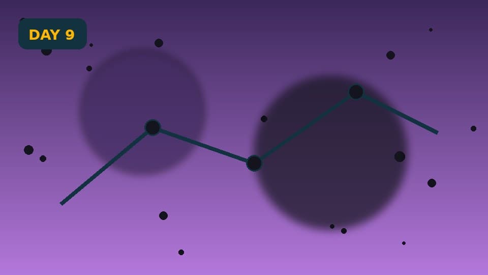 Playful purple shadow shapes with a mischievous vibe