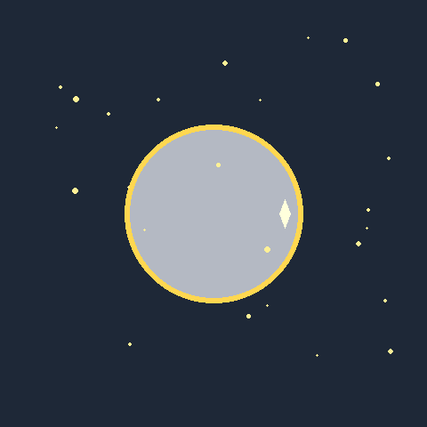 Sparkle dust around a rare shimmering orb